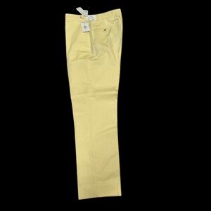 Men's NWT Southern Pines Flat Front Pants 34x32 Yellow